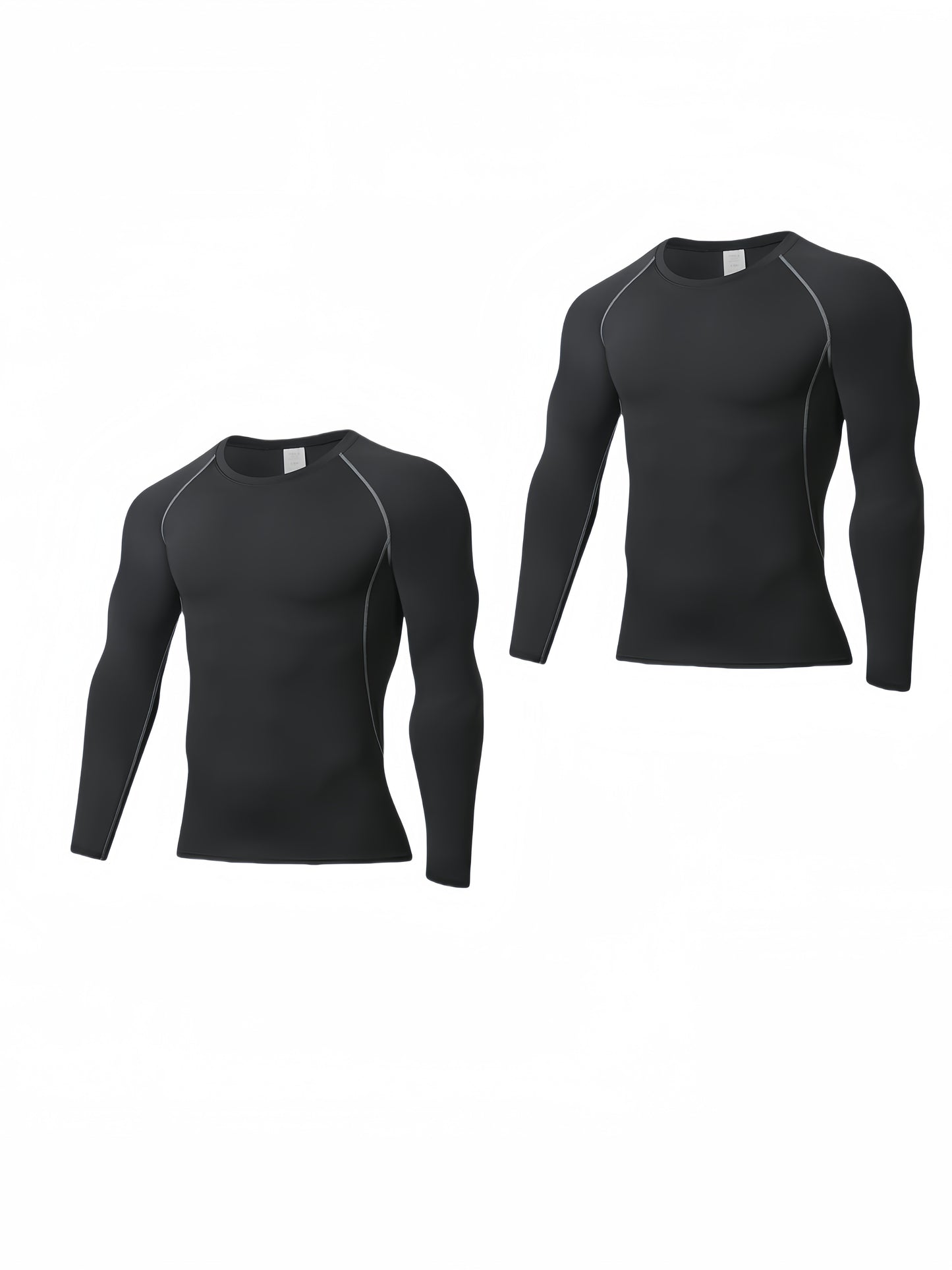 Men’s Long Sleeve Compression Shirt – Breathable Athletic Fit for Gym & Training (Blue)