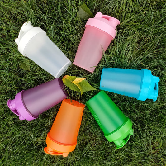 Sport Shaker Bottle 400ML - Compact Protein Mixer with Secure Lid