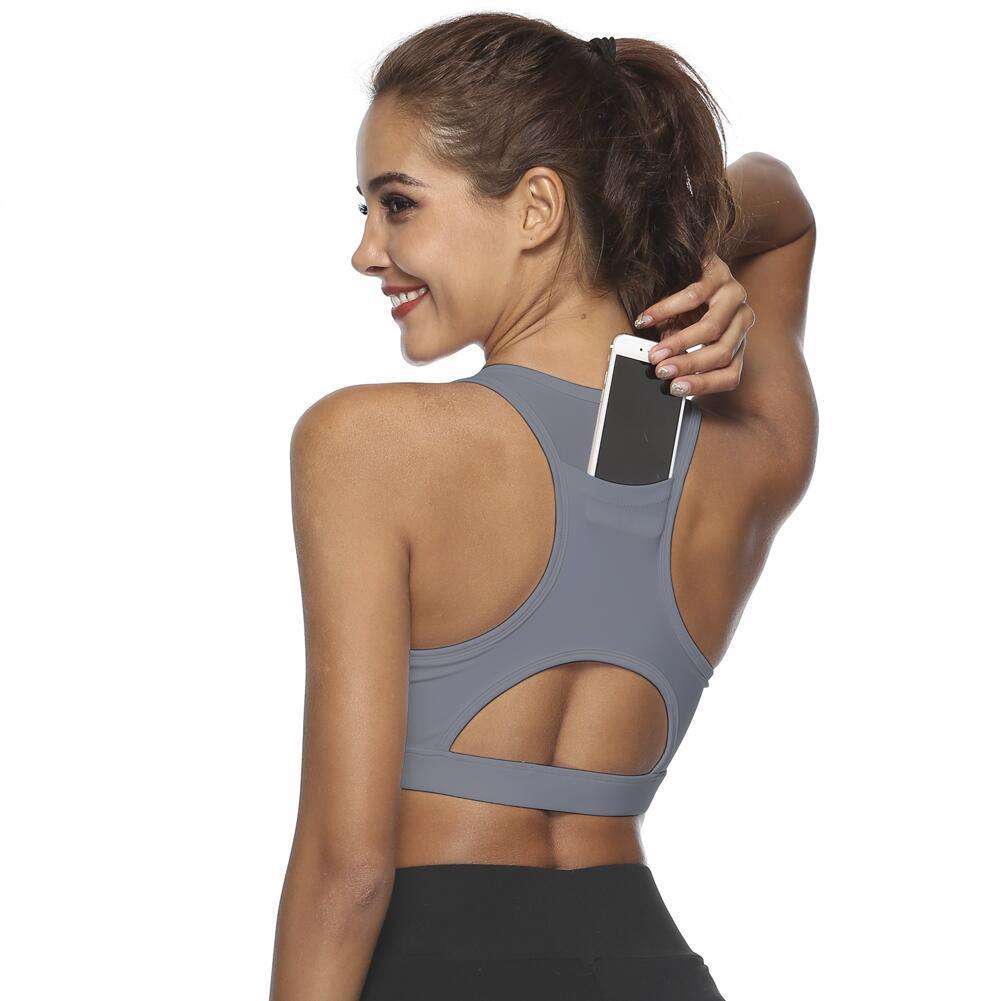 Flex Hold Women’s Sports Bra with Phone Pocket