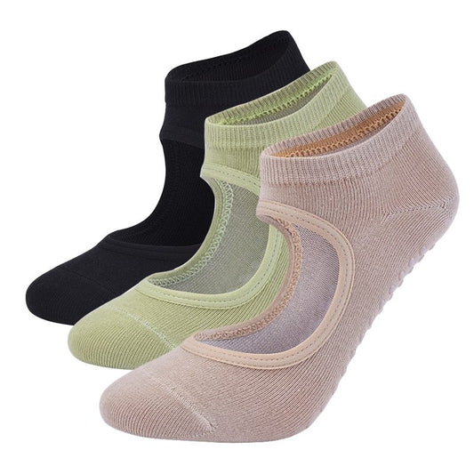 PurePose Combed Cotton Yoga Socks – Sweat-Absorbing Athletic Fit
