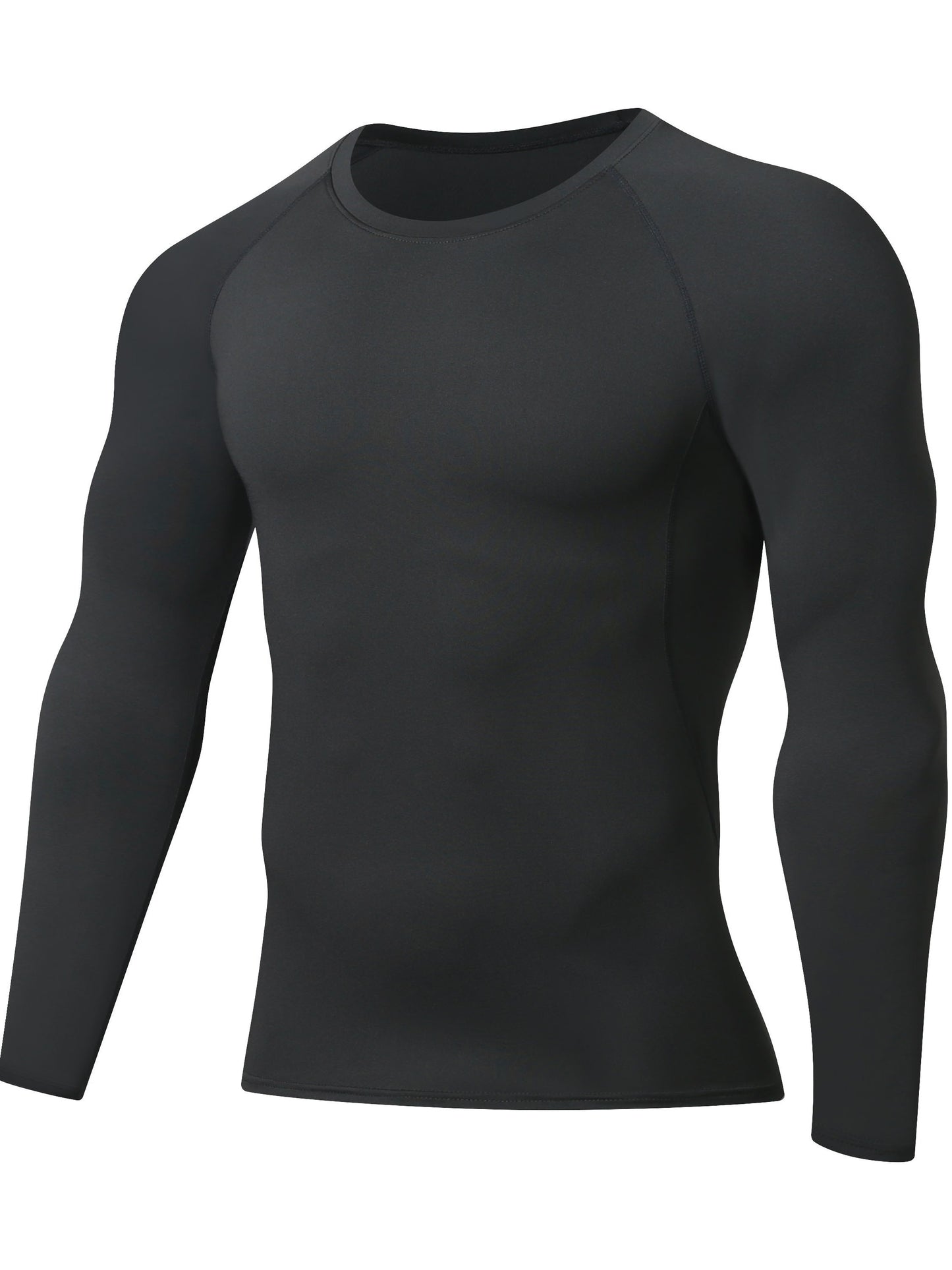 Men’s Long Sleeve Compression Shirt – Breathable Athletic Fit for Gym & Training (Blue)