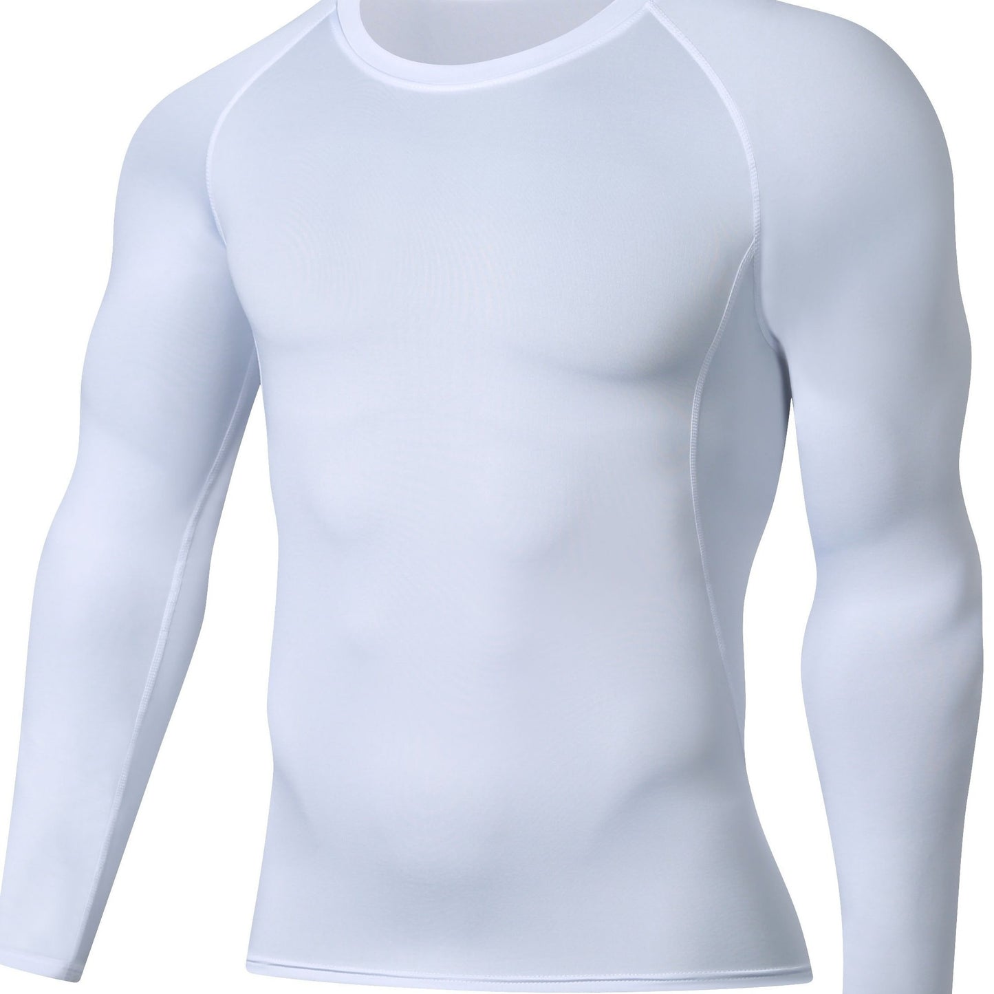 Men’s Long Sleeve Compression Shirt – Breathable Athletic Fit for Gym & Training (Blue)