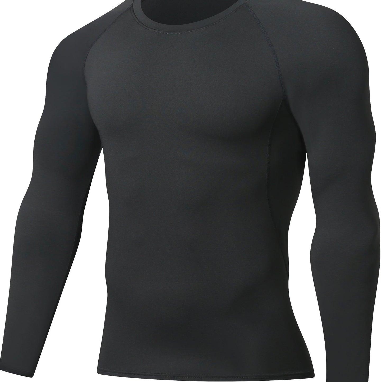 Men’s Long Sleeve Compression Shirt – Breathable Athletic Fit for Gym & Training (Blue)