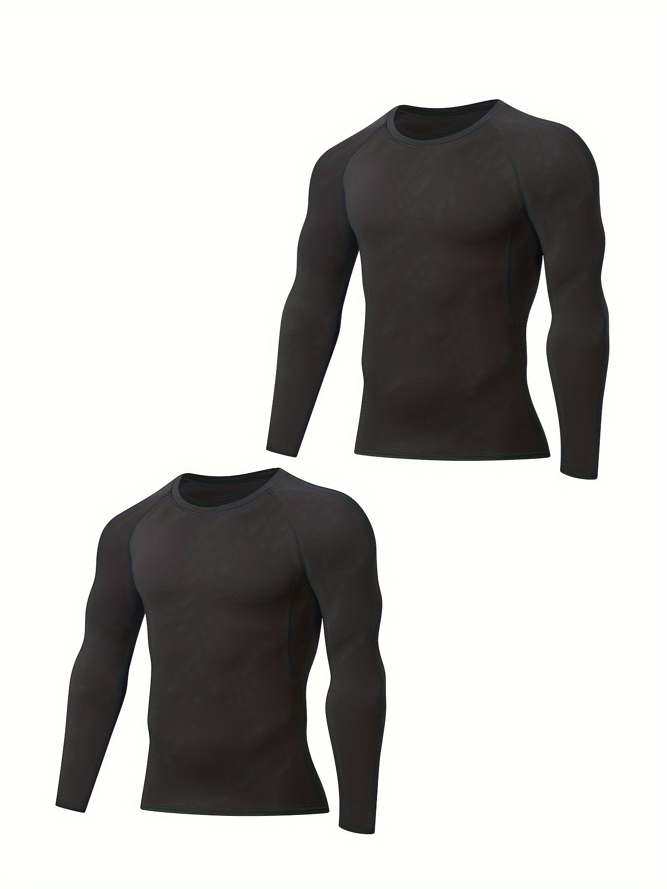Men’s Long Sleeve Compression Shirt – Breathable Athletic Fit for Gym & Training (Blue)
