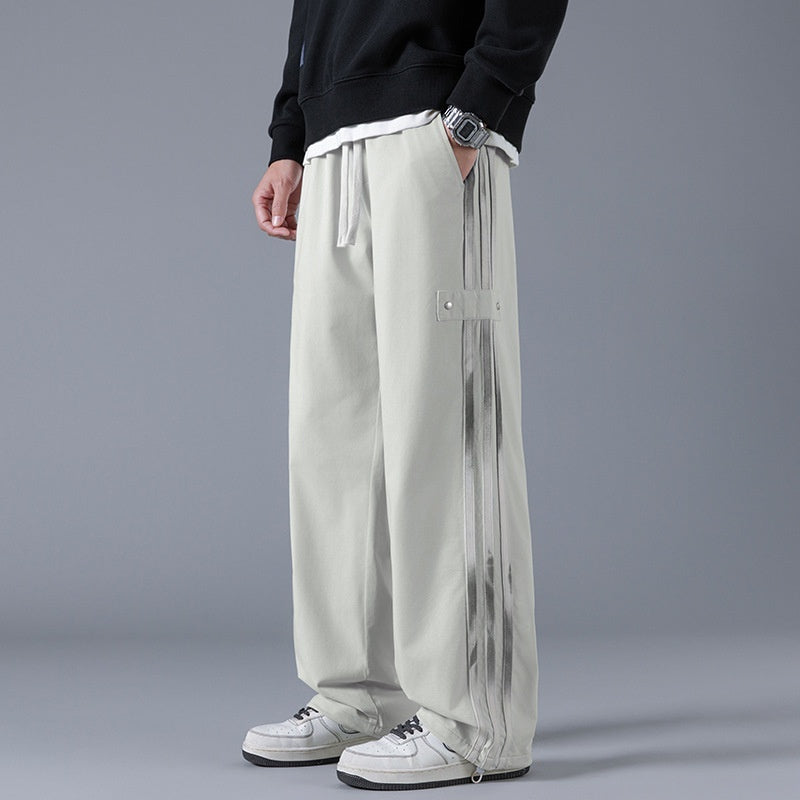 Men’s Three-Stripe Sweatpants – High Street Style Spring Jogger Pants