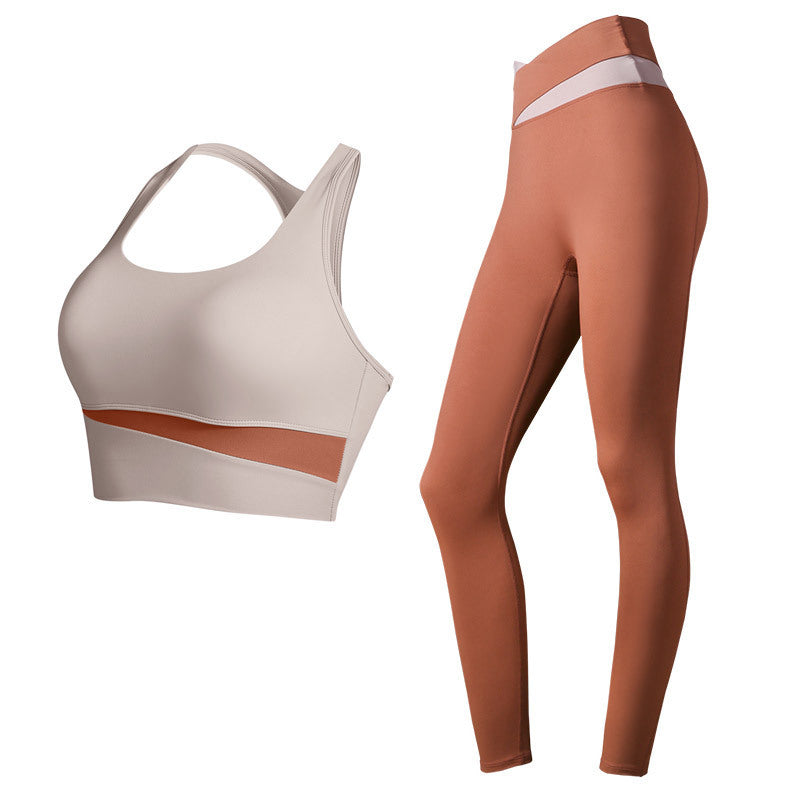 Women’s Contrast Color Yoga Sports Set