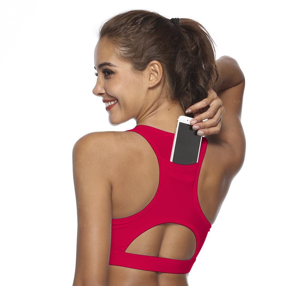 Flex Hold Women’s Sports Bra with Phone Pocket