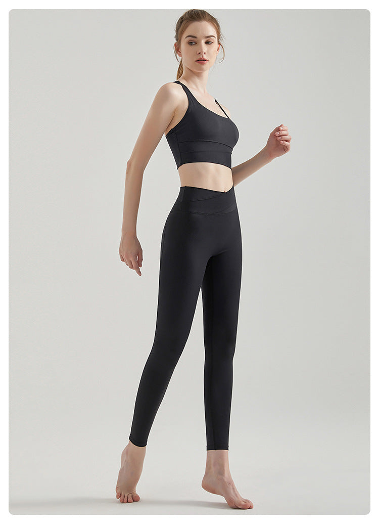 Women’s Contrast Color Yoga Sports Set