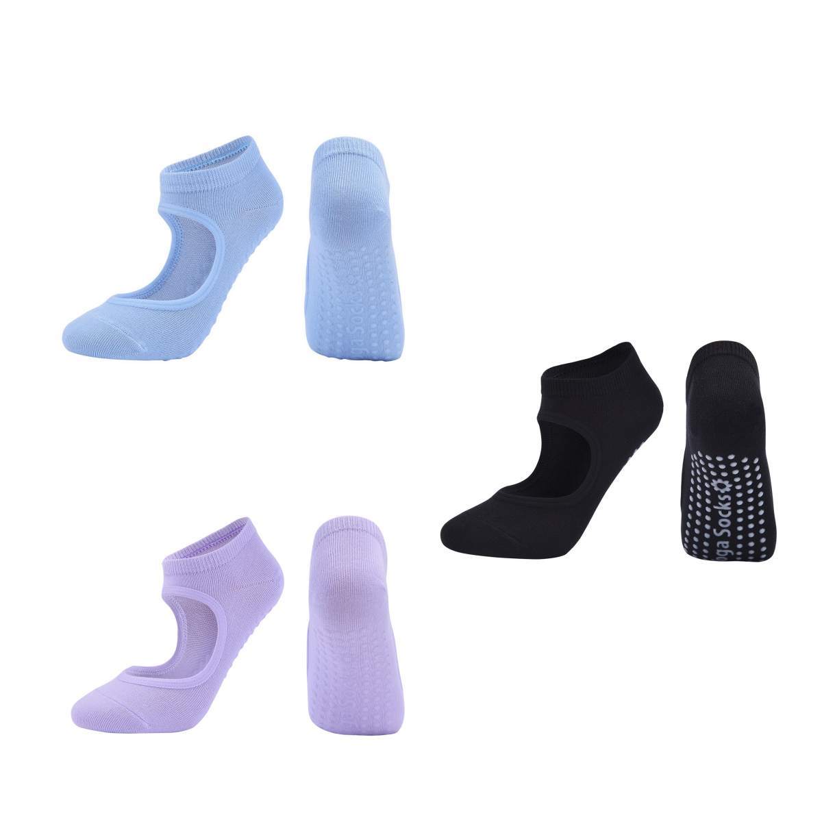PurePose Combed Cotton Yoga Socks – Sweat-Absorbing Athletic Fit