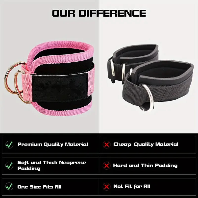 Adjustable Fitness Ankle Straps – Leg Strength Training Accessories for Cable Machines & Gym Workouts