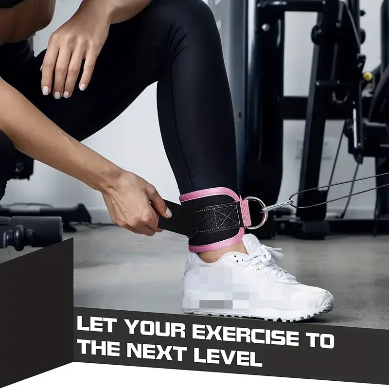 Adjustable Fitness Ankle Straps – Leg Strength Training Accessories for Cable Machines & Gym Workouts