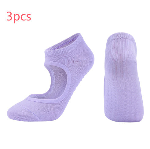 PurePose Combed Cotton Yoga Socks – Sweat-Absorbing Athletic Fit