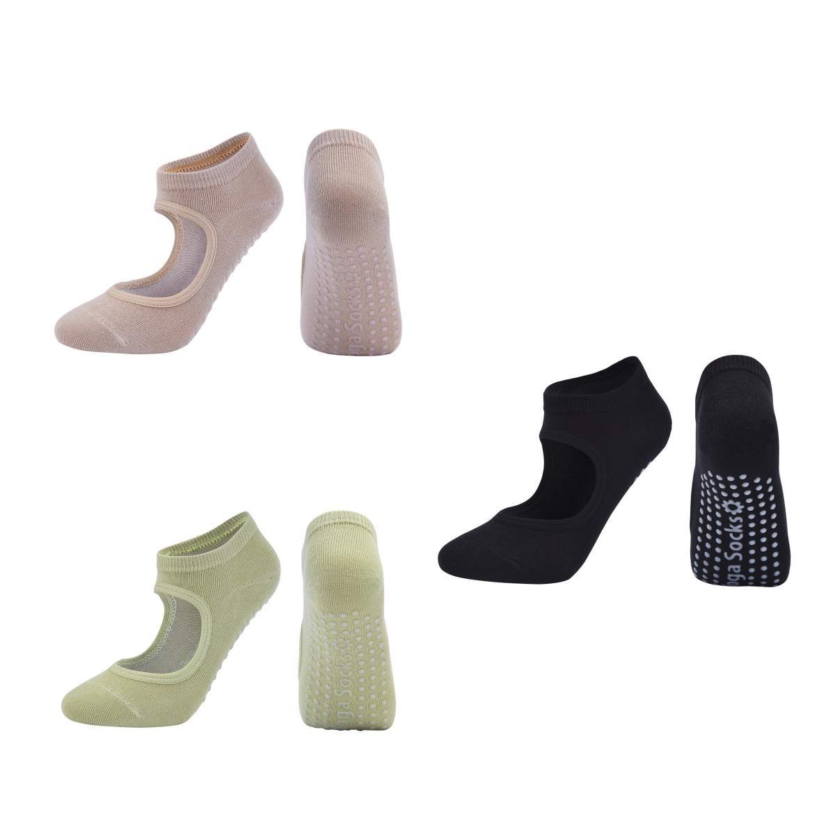 PurePose Combed Cotton Yoga Socks – Sweat-Absorbing Athletic Fit