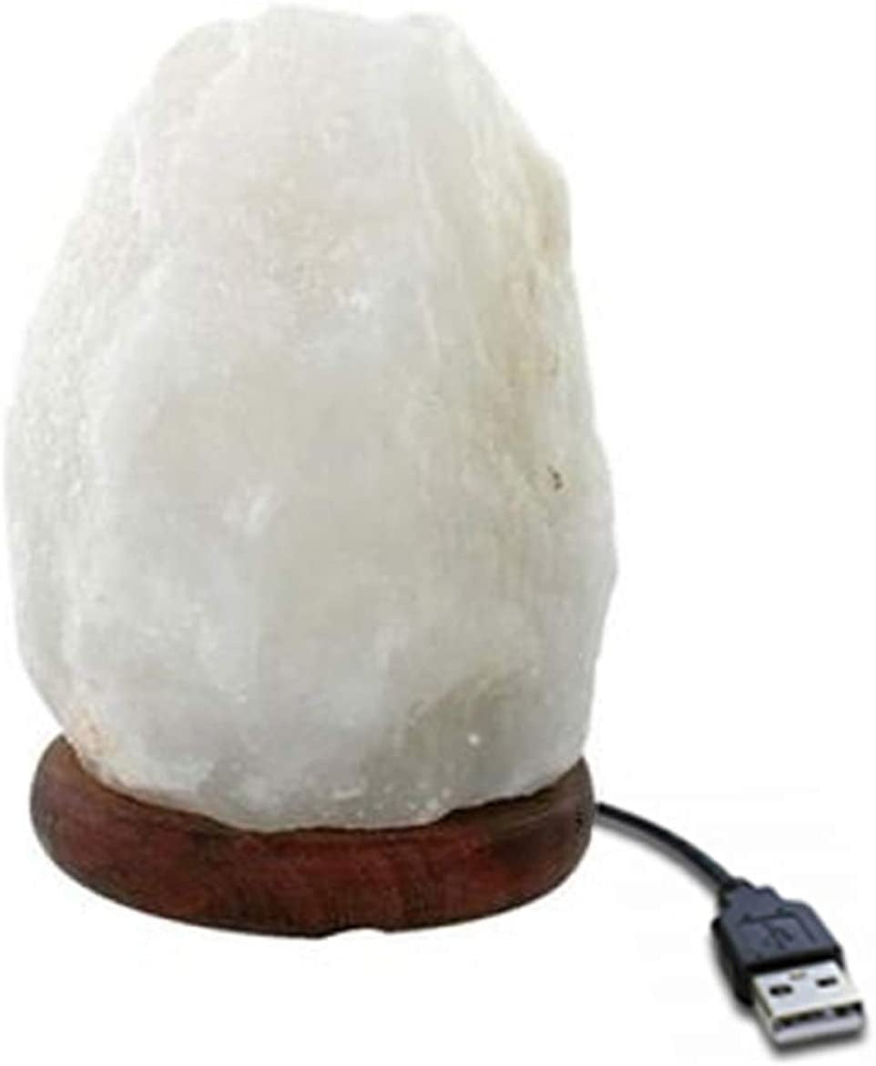 Natural Crystal Salt USB Lamp – Warm White & Colorful LED Glow