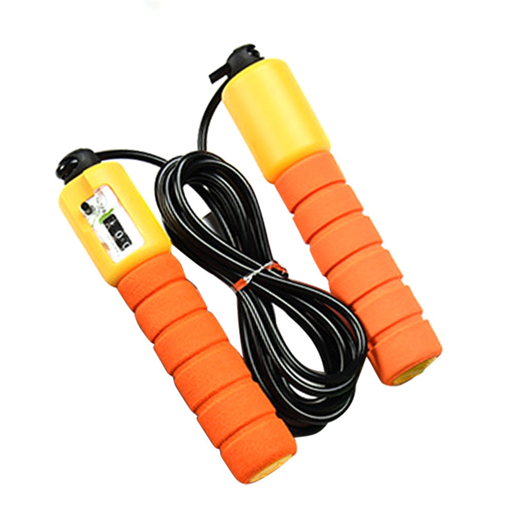 Adjustable Skipping Rope with Counter – Foam Handle, Anti-Wear, High-Speed Bearing