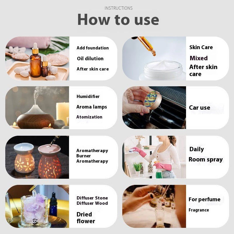 Plant Aromatherapy Stone & Skin Care Massage Oil Set