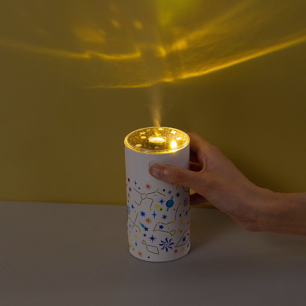 High-Capacity Star Lamp Projector Humidifier – Ultrasonic USB, Quiet & Compact