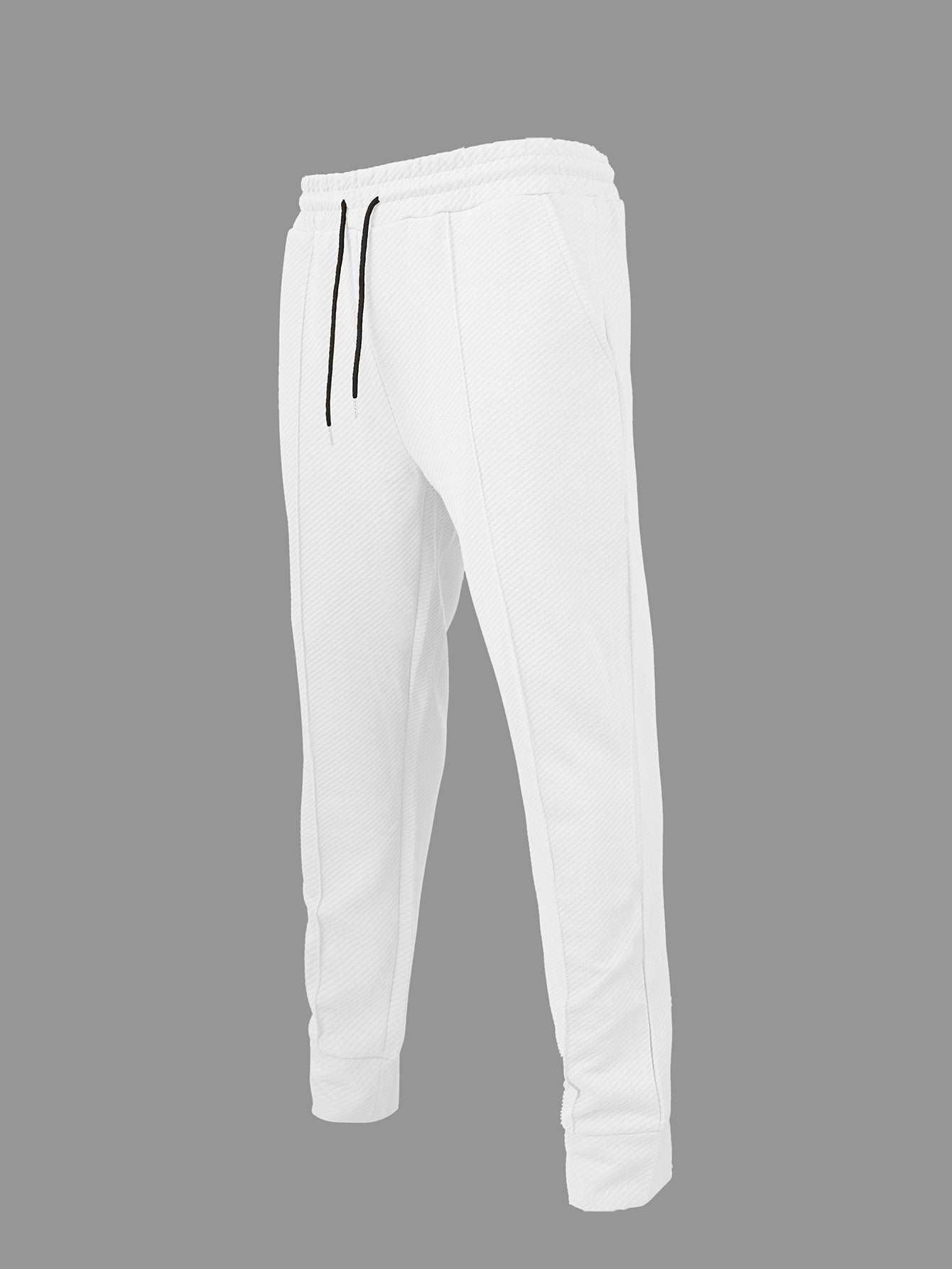 Mid-waist Sports Casual Solid Color Drawstring Loose Jogging Trendy Long Pants