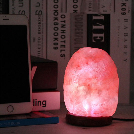 Natural Crystal Salt USB Lamp – Warm White & Colorful LED Glow